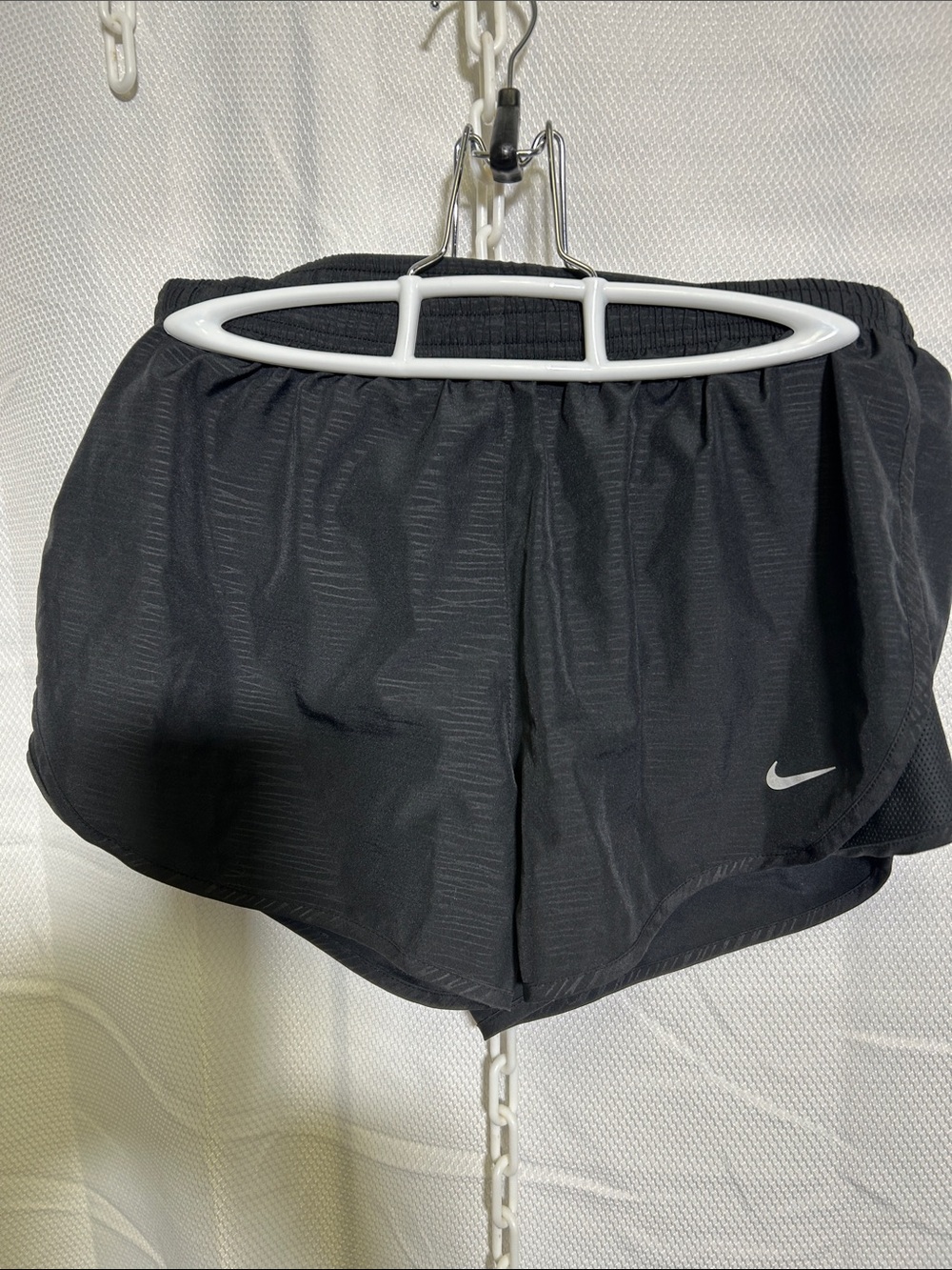 Nike Black Running Shorts with White Swoosh
